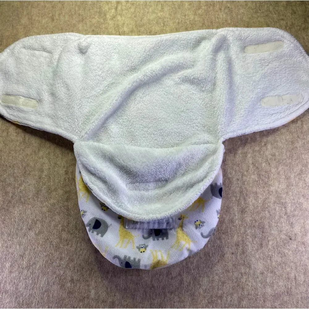 Petite L'Amour Baby Swaddle Sleep Sack with Animal Print